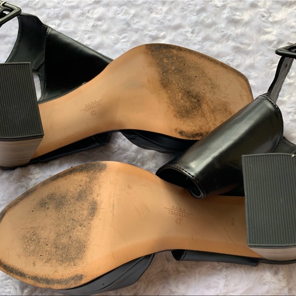 Zara Trafuluc Stacked heel cage sandals 41 - Picture 3 of 7